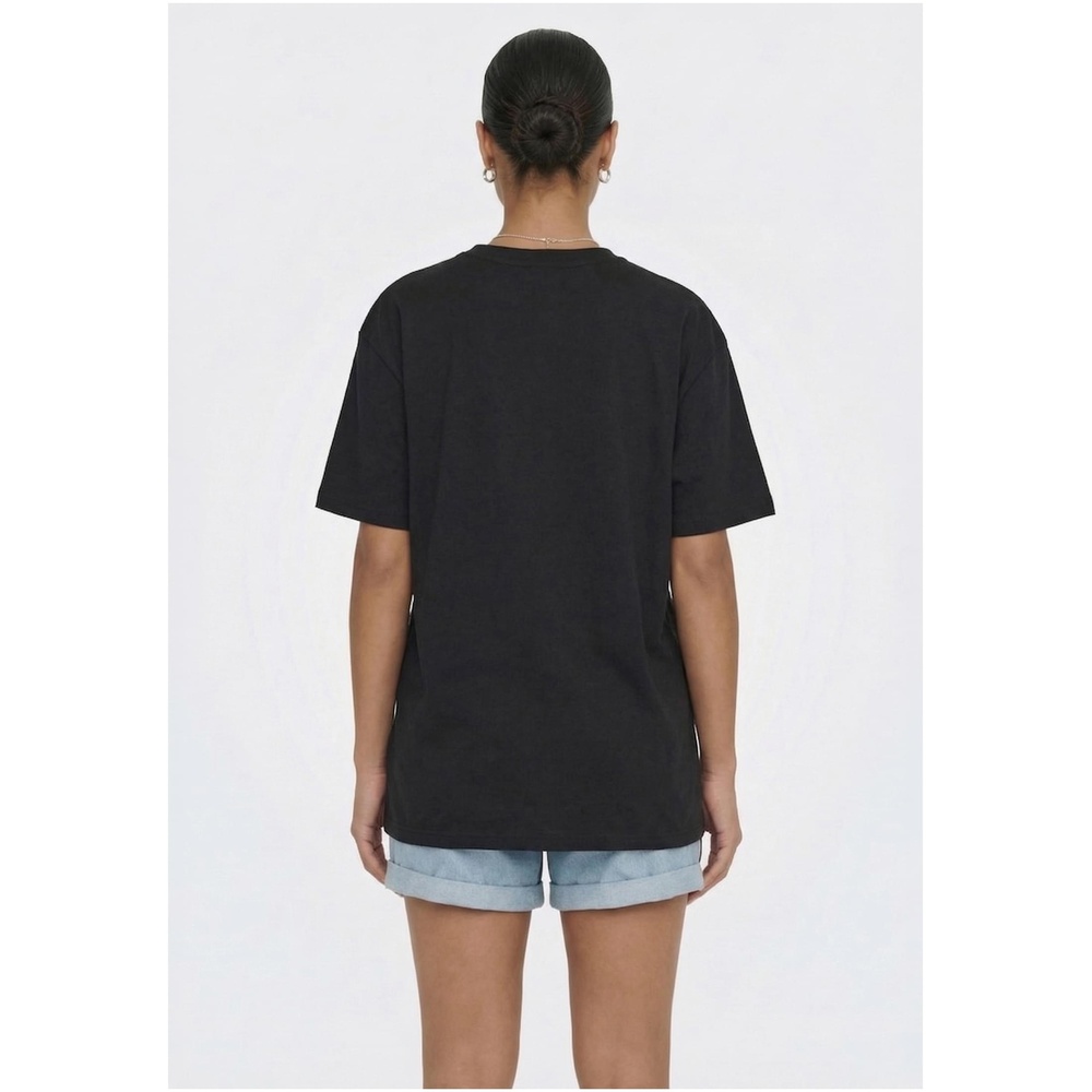 Urban Classics - Script Logo Loose Dames Tshirt - Zwart